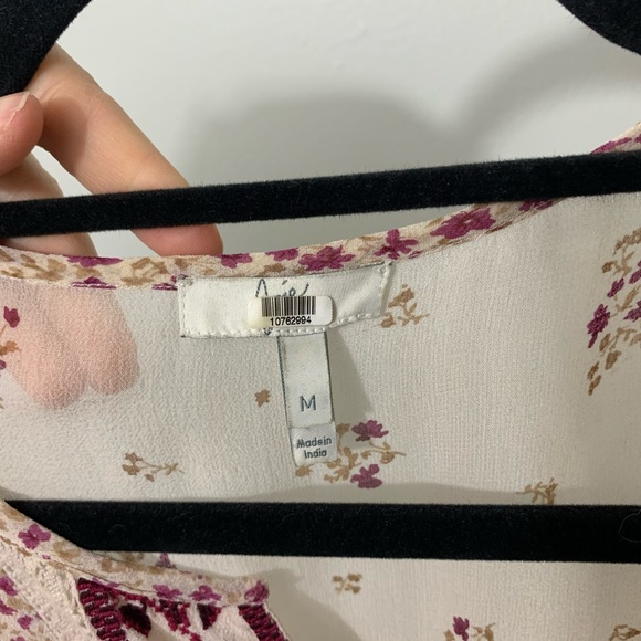 Joie Joleta in Almond Silk Boho Peasant Top - Picture 4 of 5